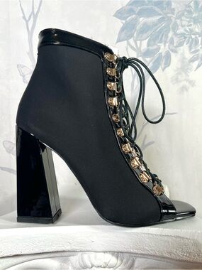 Azalea Wang Lace Up Ankle Boots
